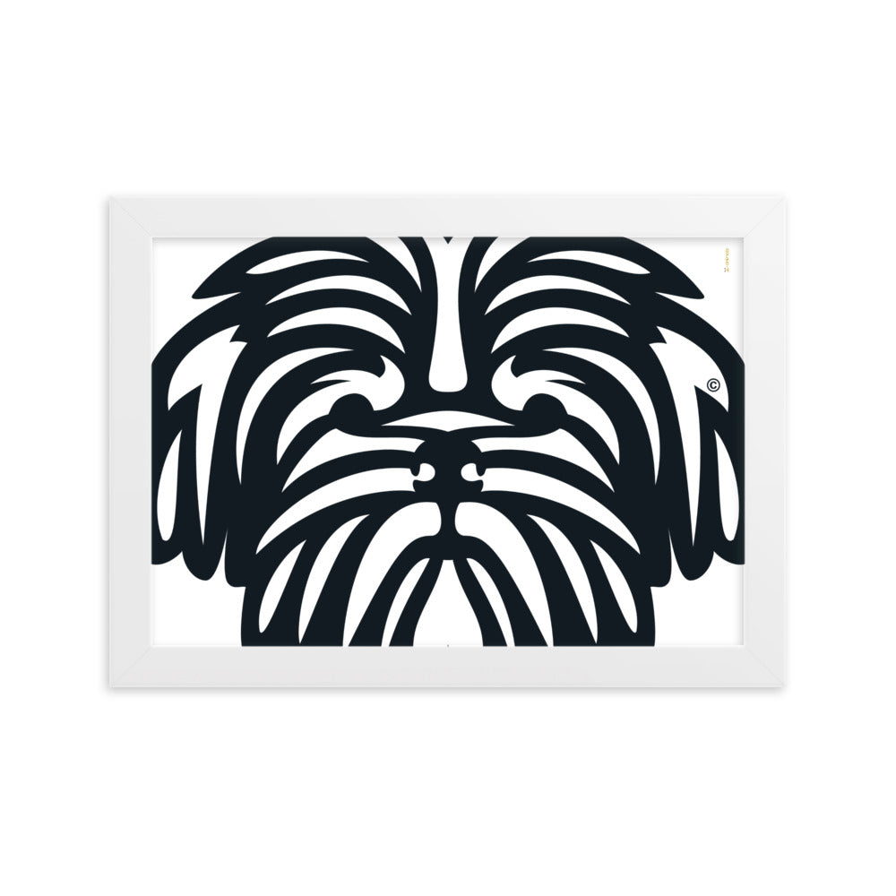 Pôster emoldurado Shih Tzu - Tribal - i-animals