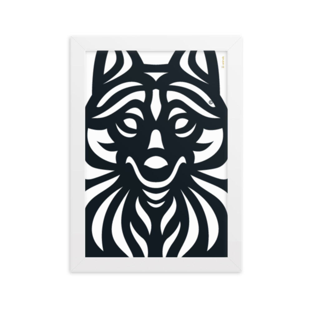 Pôster emoldurado Schipperke - Tribal - i-animals