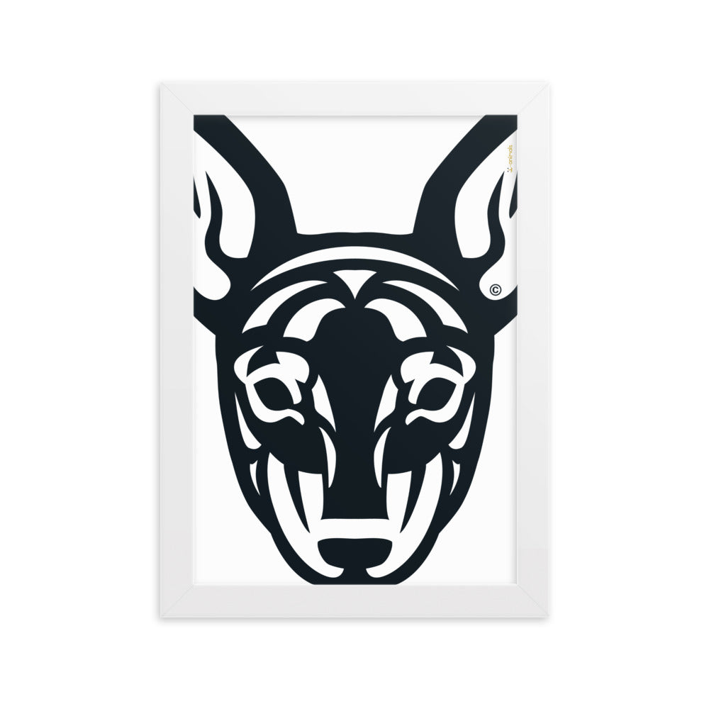 Pôster emoldurado Pincher - Tribal - i-animals