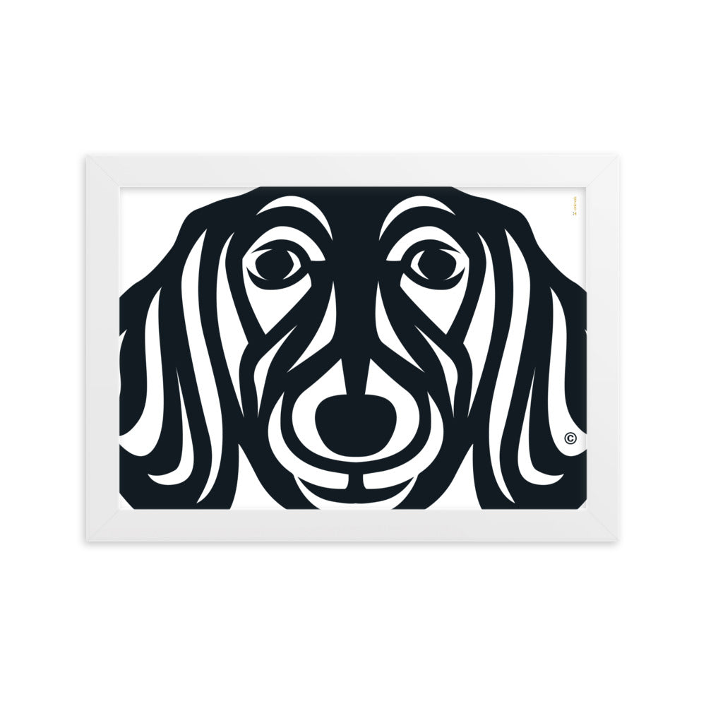 Pôster emoldurado Dachshund - Tribal - i-animals