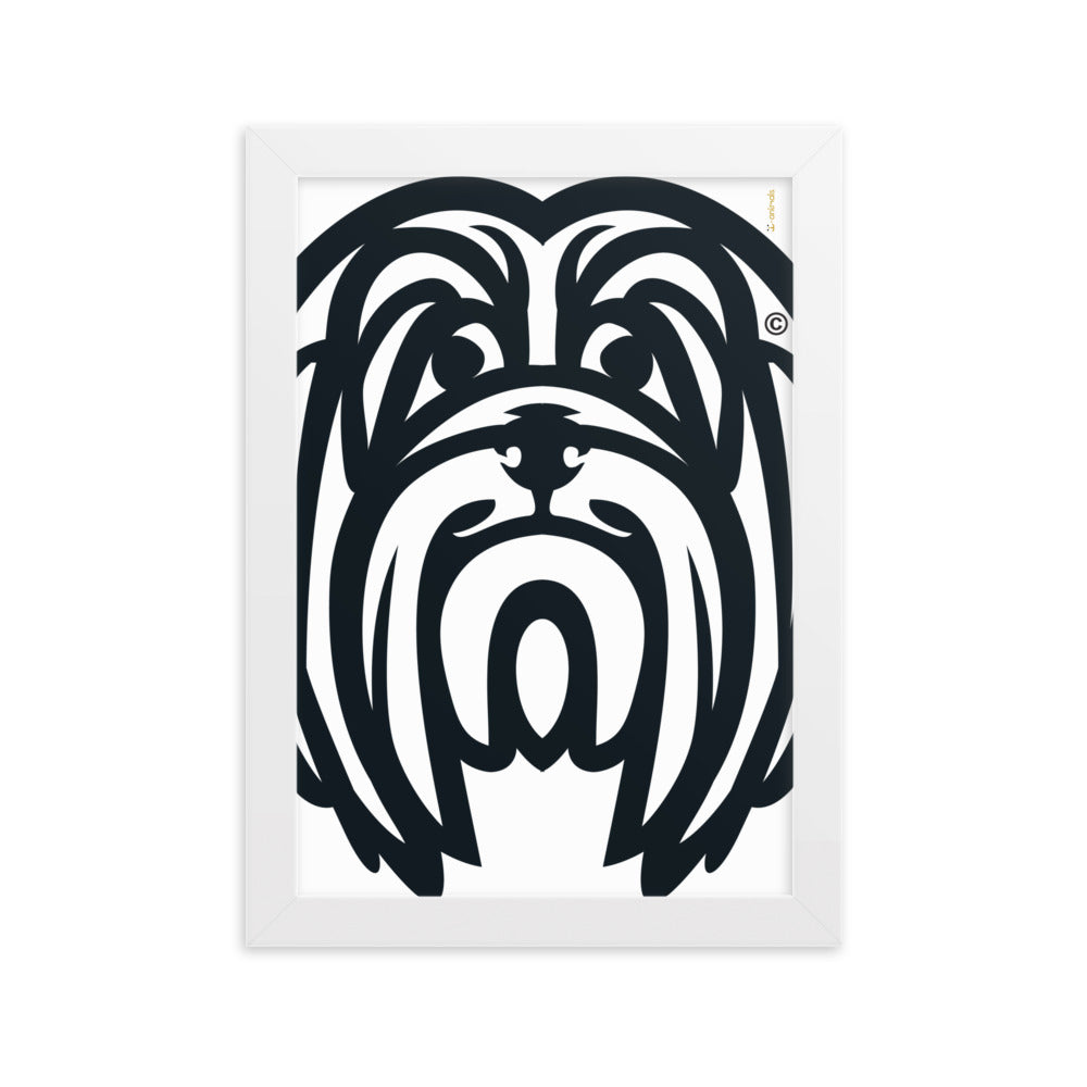 Pôster emoldurado Lhasa Apso - Tribal - i-animals