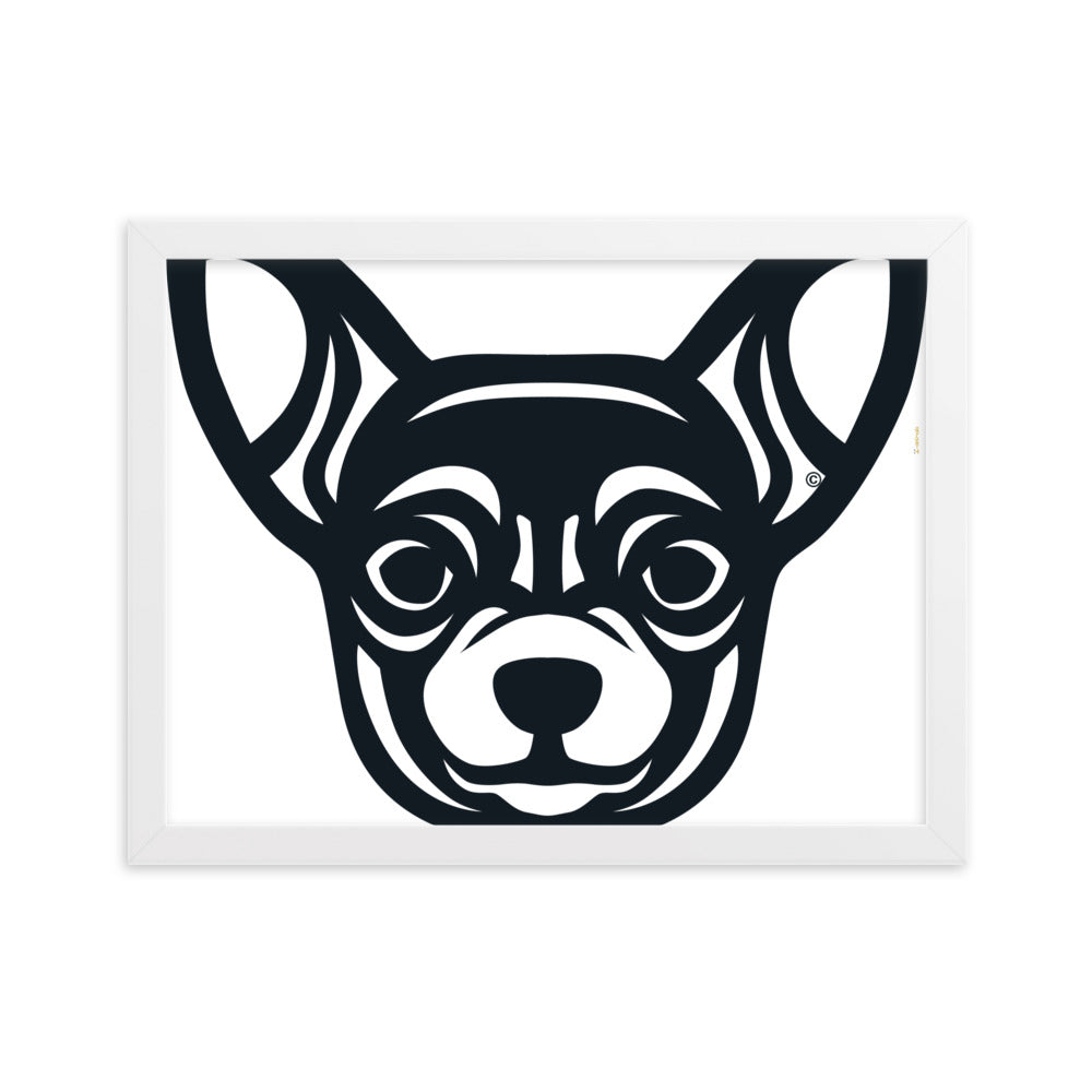 Pôster emoldurado Chihuahua - Tribal - i-animals