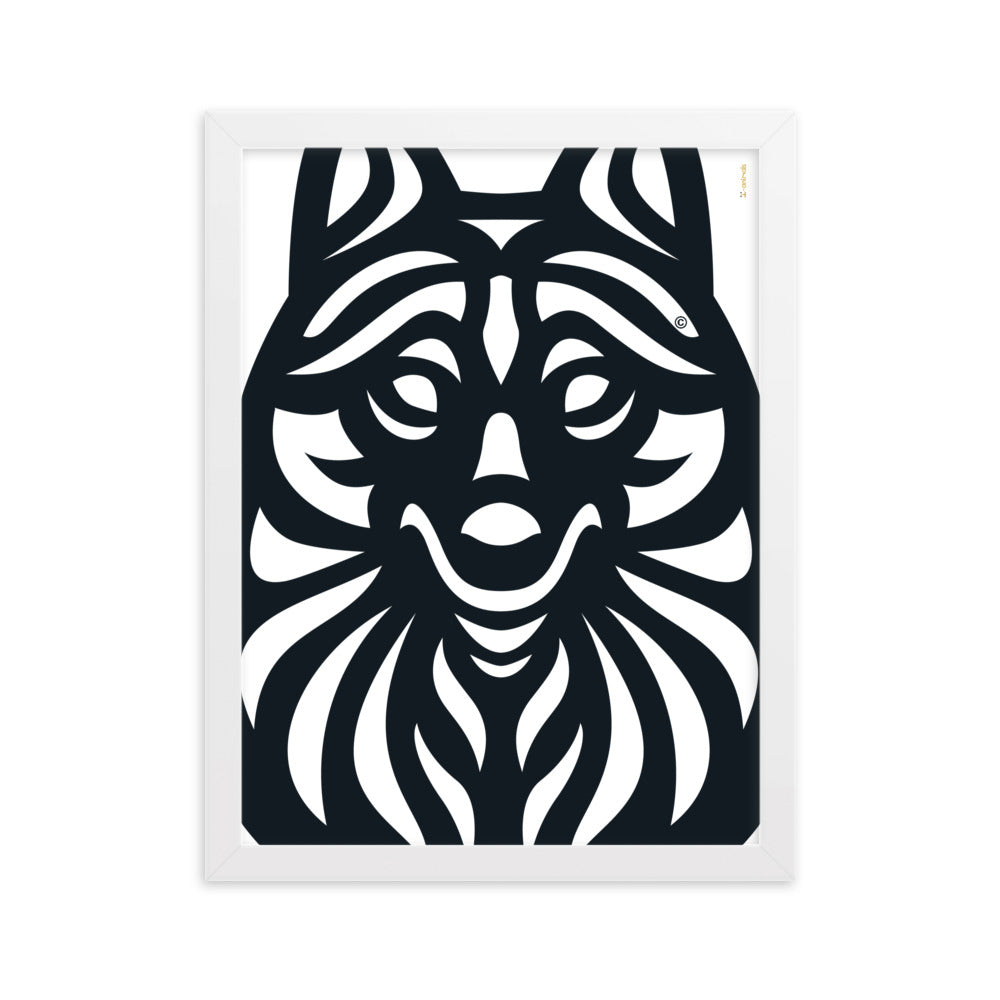 Pôster emoldurado Schipperke - Tribal - i-animals