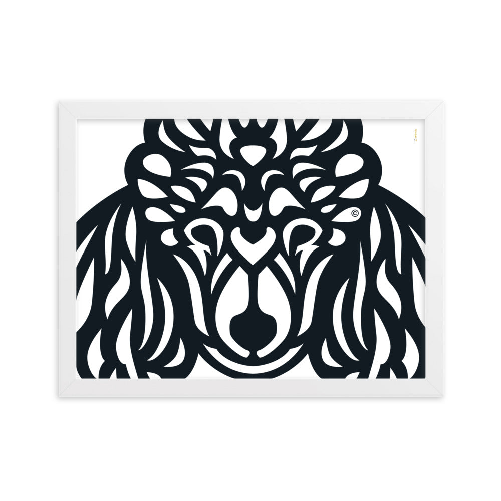 Pôster emoldurado Poodle - Tribal - i-animals