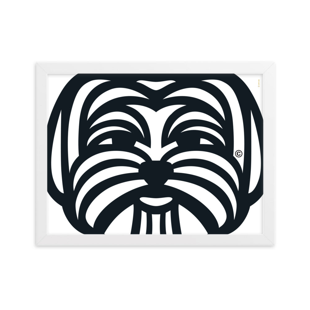 Poster emoldurado Maltês - Tribal - i-animals