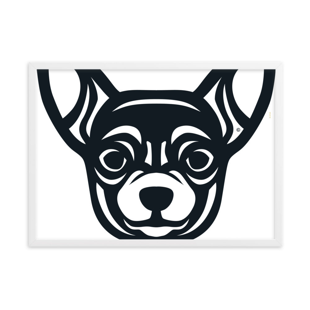 Pôster emoldurado Chihuahua - Tribal - i-animals