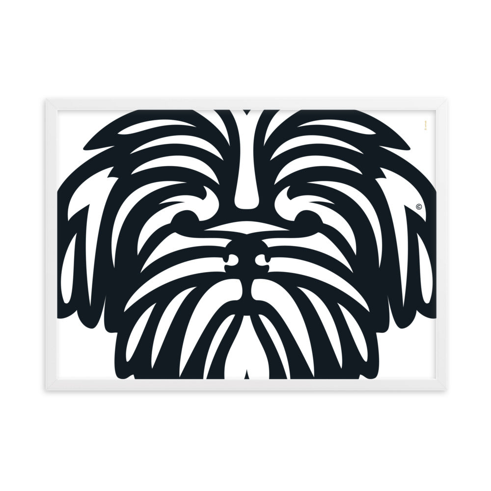 Pôster emoldurado Shih Tzu - Tribal - i-animals