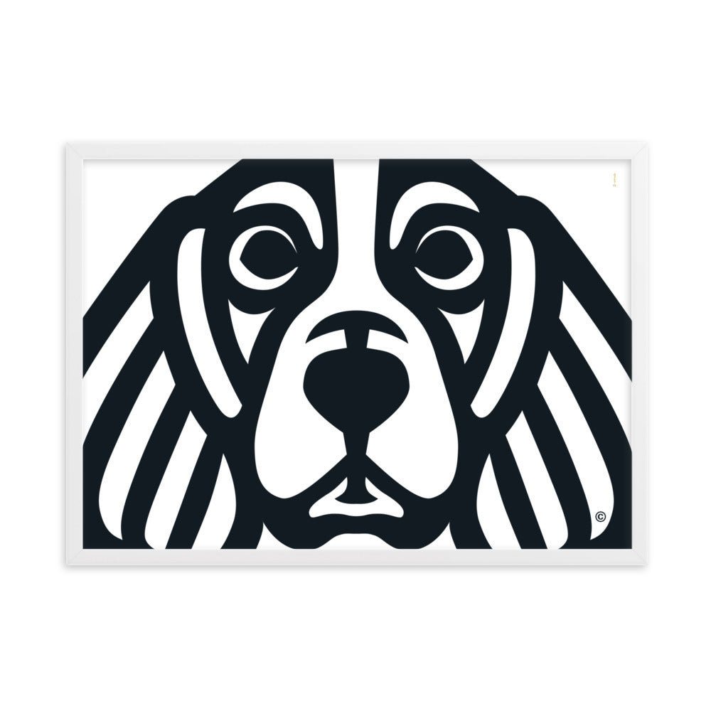 Pôster emoldurado Beagle - Tribal - i-animals