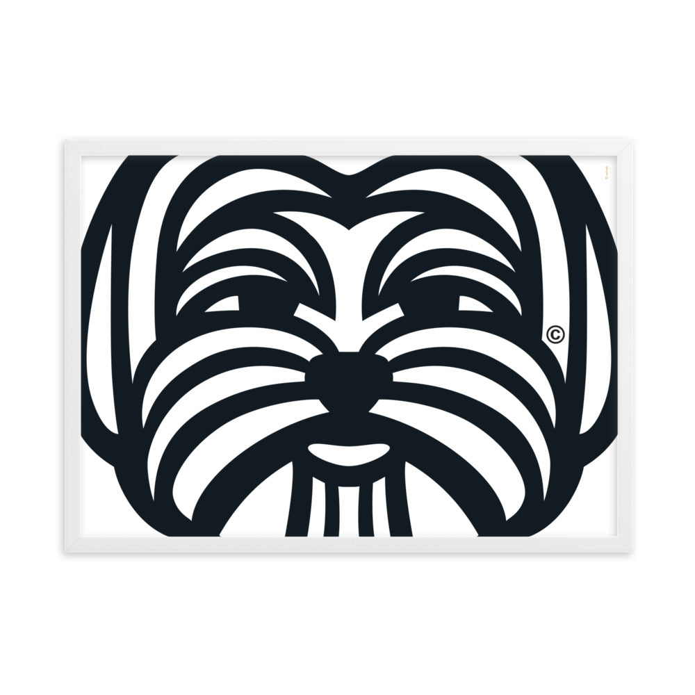 Poster emoldurado Maltês - Tribal - i-animals