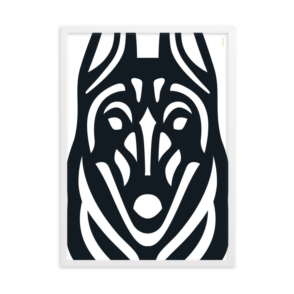 Pôster emoldurado Malinois - Tribal - i-animals