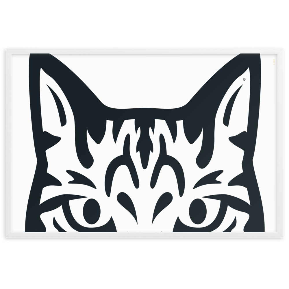 Pôster emoldurado Gato Tigrado - Tribal - i-animals