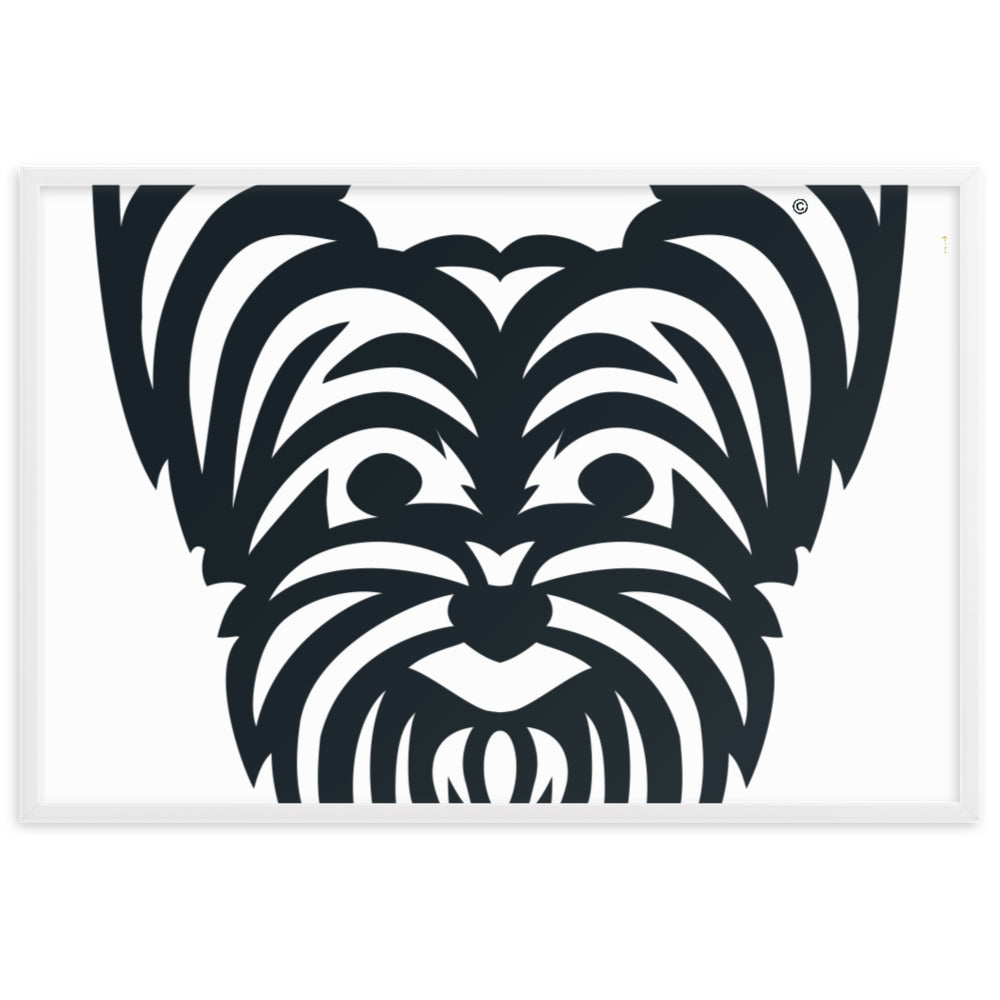 Pôster emoldurado Yorkshire - Tribal - i-animals