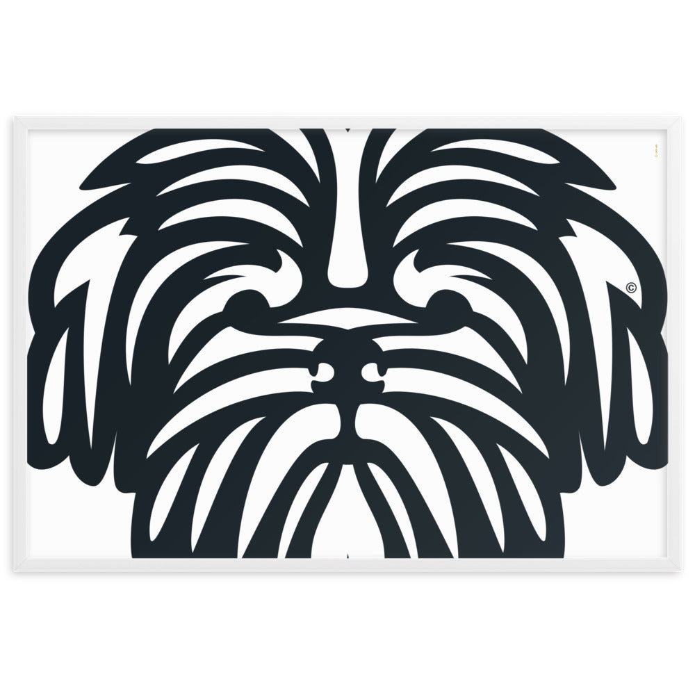 Pôster emoldurado Shih Tzu - Tribal - i-animals