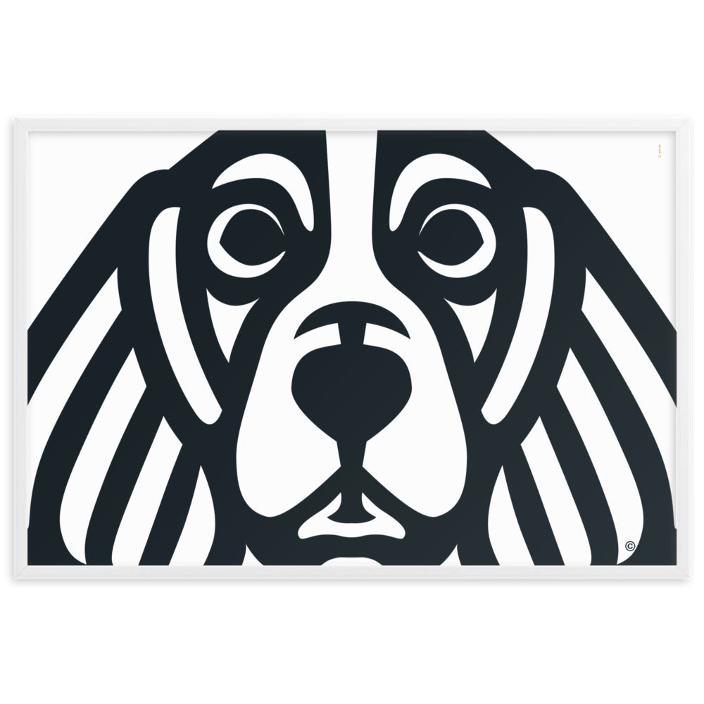 Pôster emoldurado Beagle - Tribal - i-animals