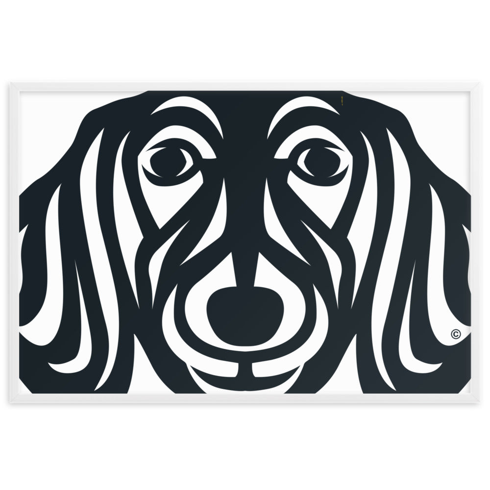 Pôster emoldurado Dachshund - Tribal - i-animals