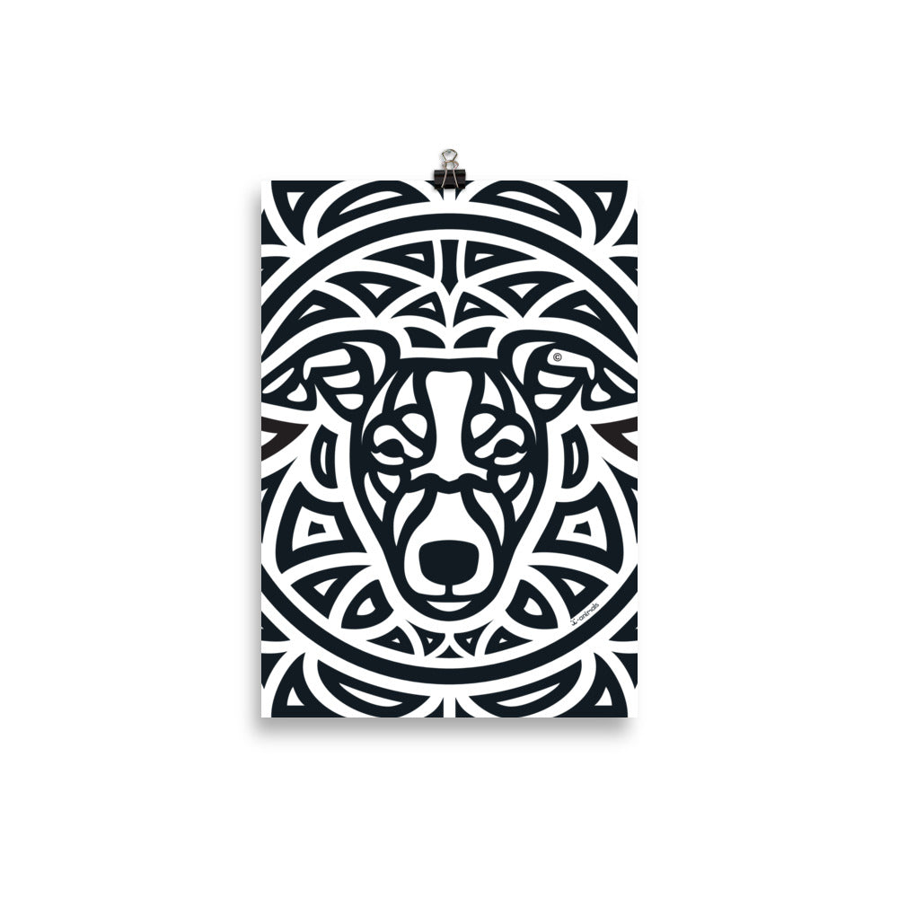 Pôster Whippet - Tribal - i-animals