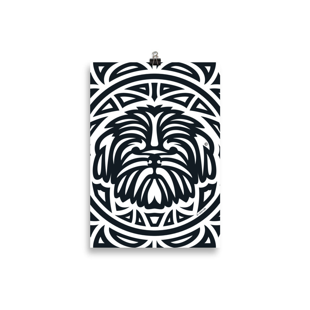 Pôster Shih Tzu - Tribal - i-animals