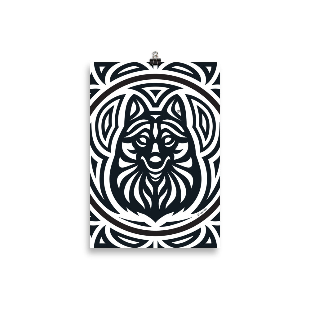 Pôster Schipperke - Tribal - i-animals