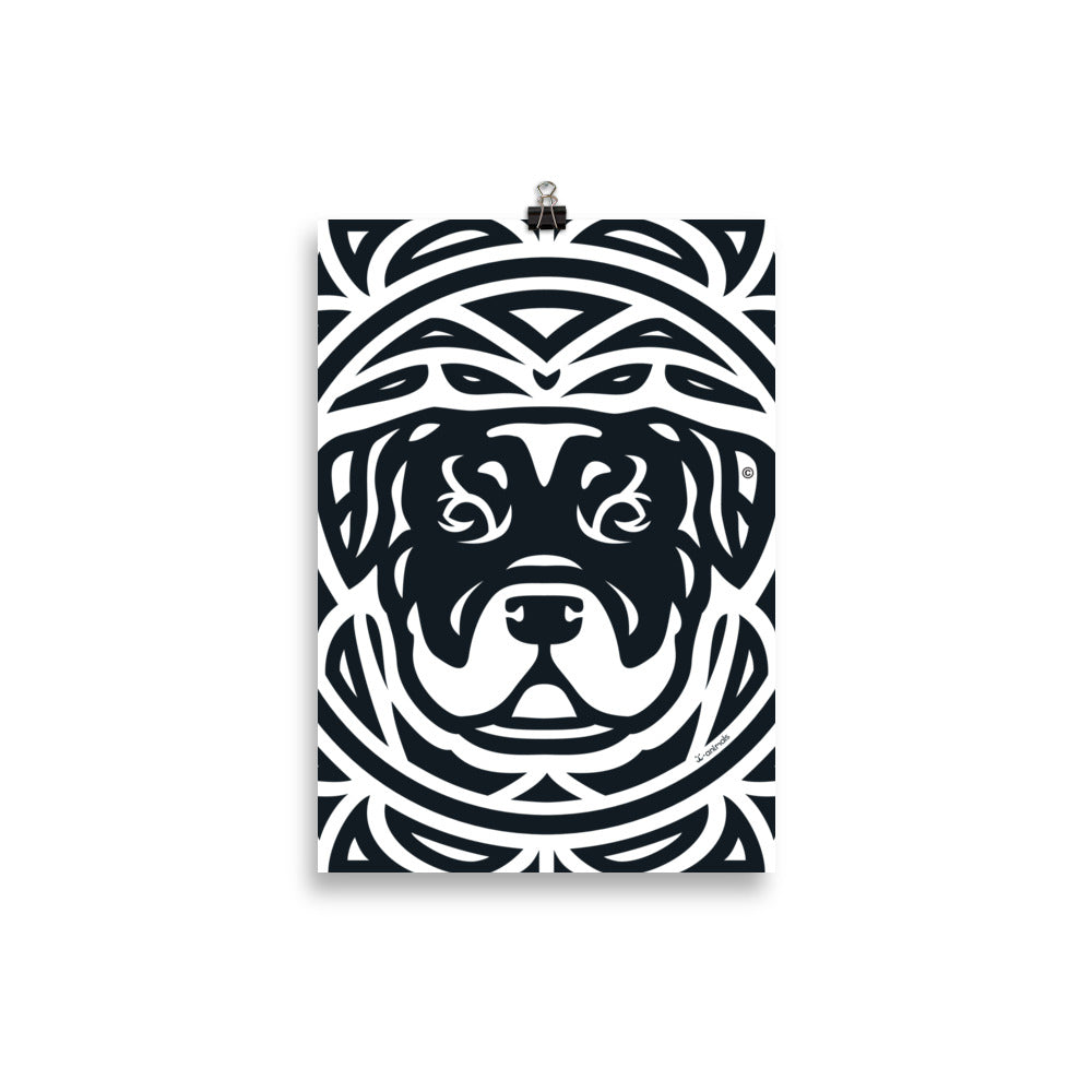 Pôster Rottweiler - Tribal - i-animals