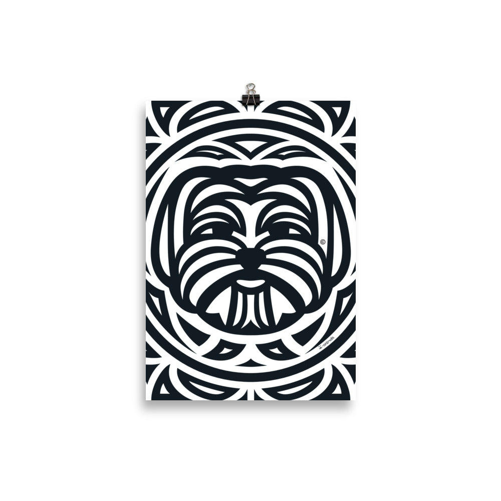 Pôster Maltês - Tribal - i-animals