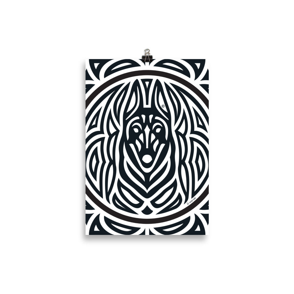 Pôster Malinois - Tribal - i-animals