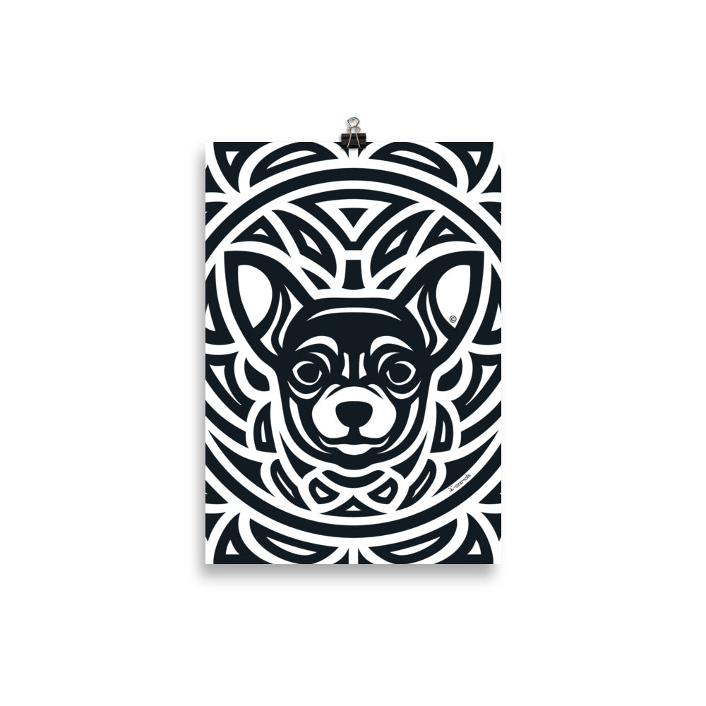 Pôster Chihuahua - Tribal - i-animals