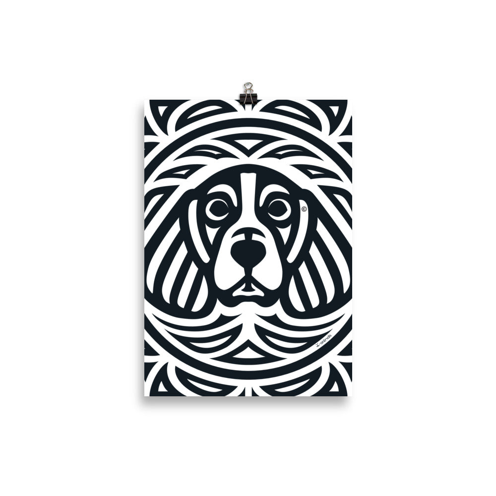 Pôster Beagle - Tribal - i-animals
