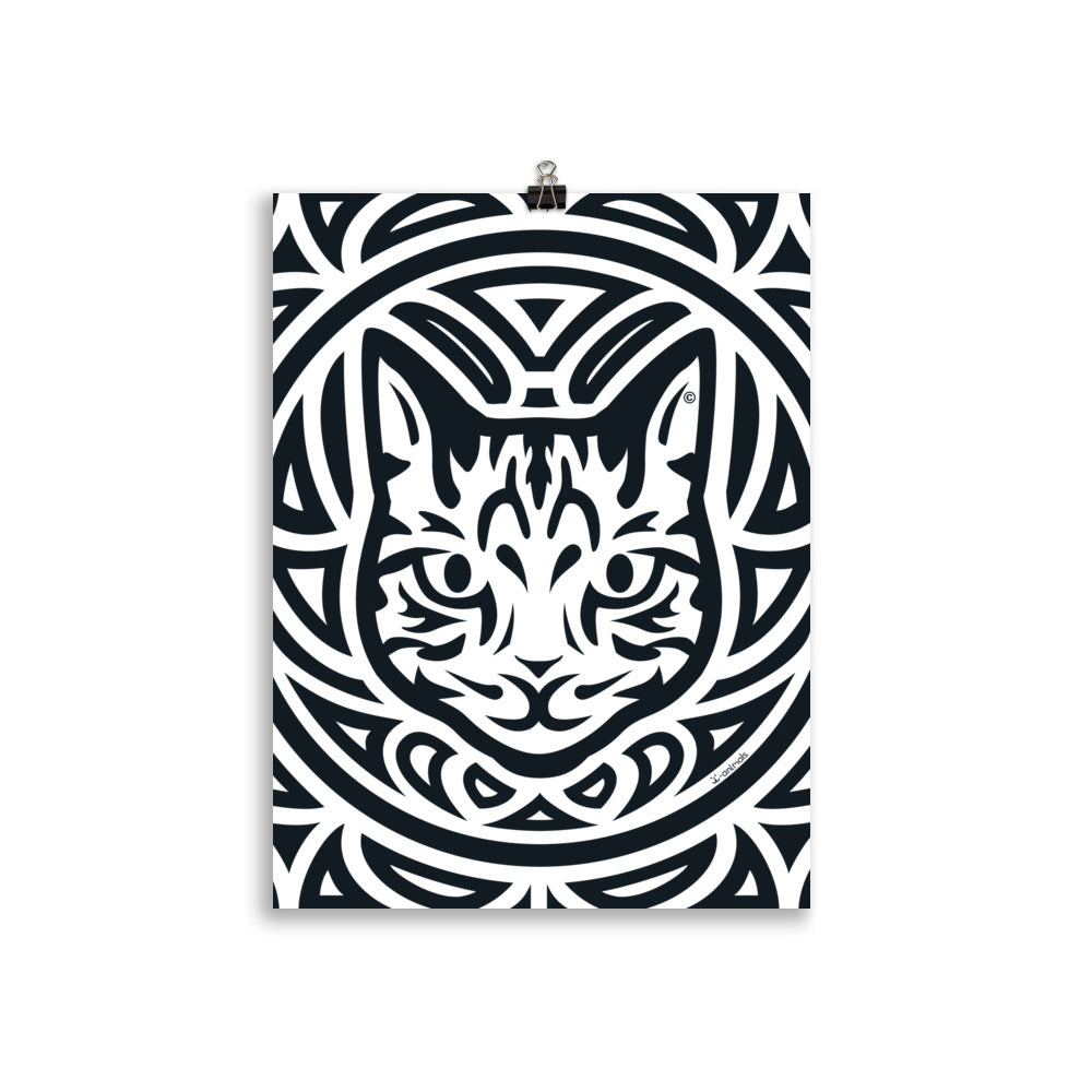 Pôster Gato Tigrado - Tribal - i-animals