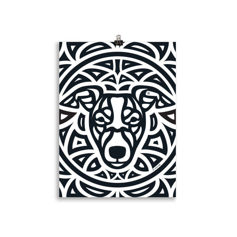 Pôster Whippet - Tribal - i-animals