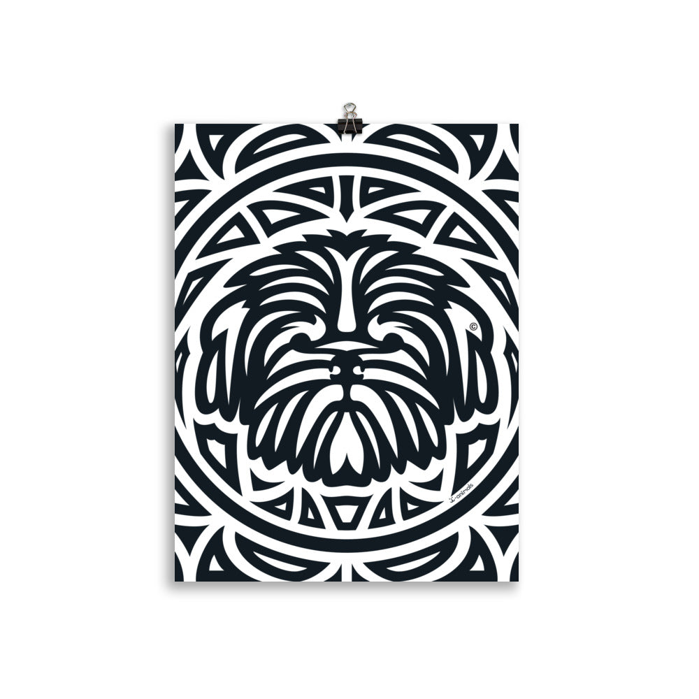 Pôster Shih Tzu - Tribal - i-animals