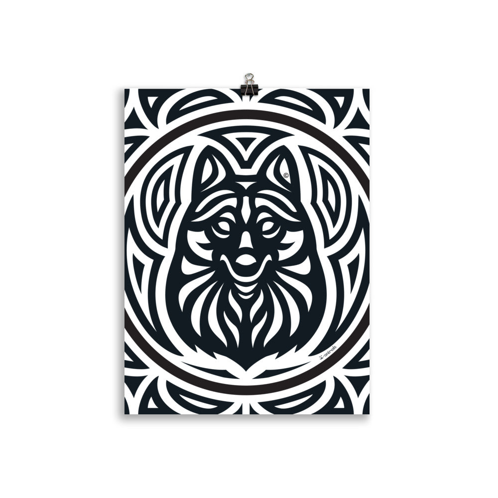 Pôster Schipperke - Tribal - i-animals