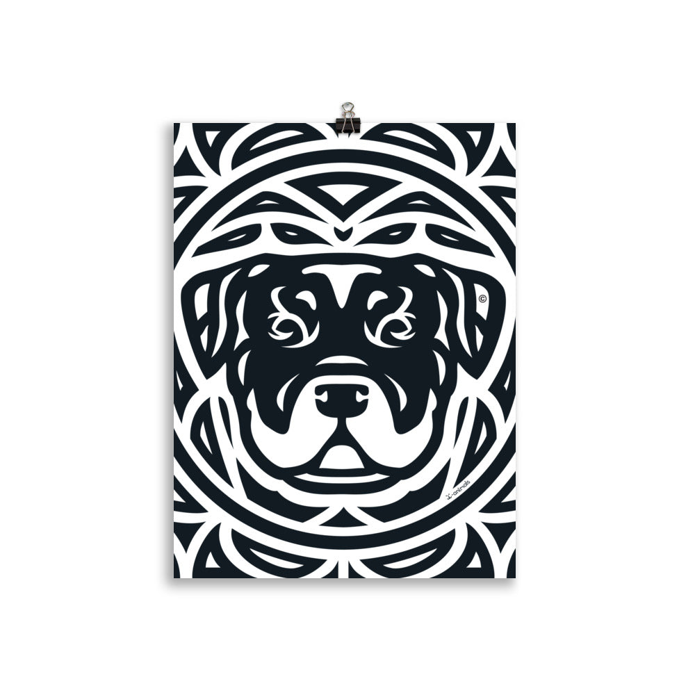 Pôster Rottweiler - Tribal - i-animals