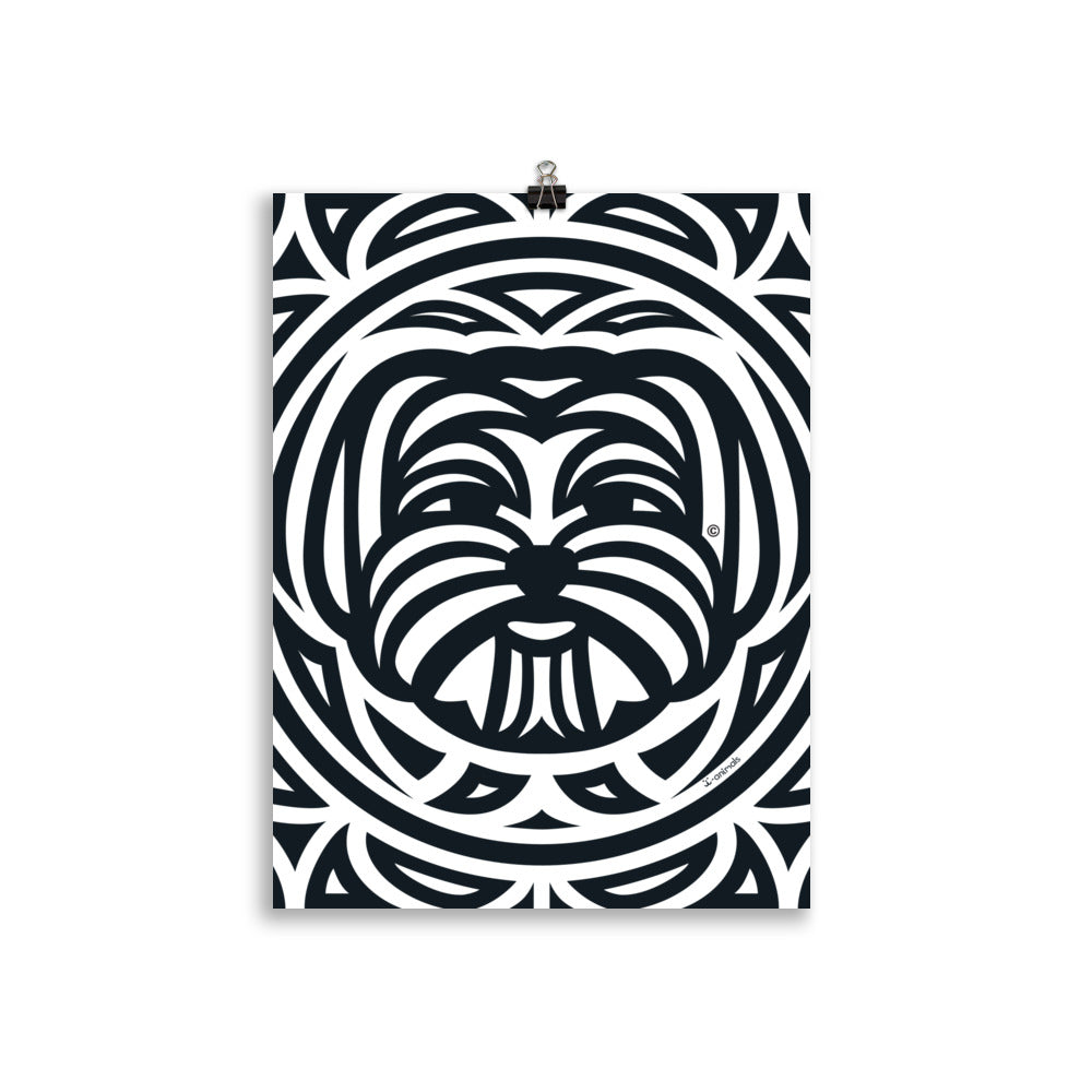 Pôster Maltês - Tribal - i-animals