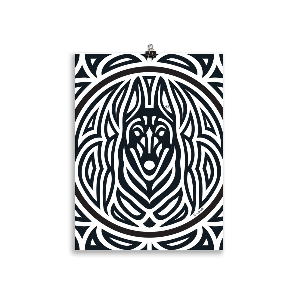 Pôster Malinois - Tribal - i-animals