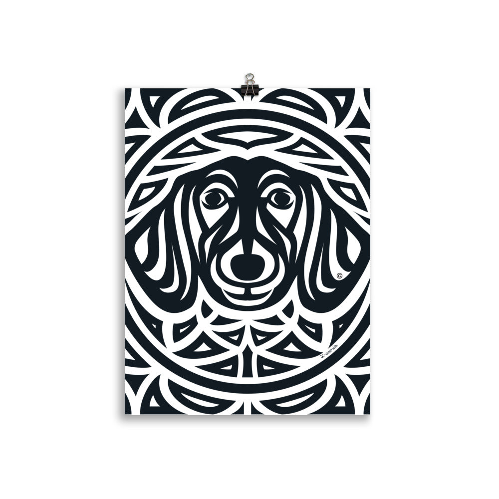 Pôster Dachshund - Tribal - i-animals