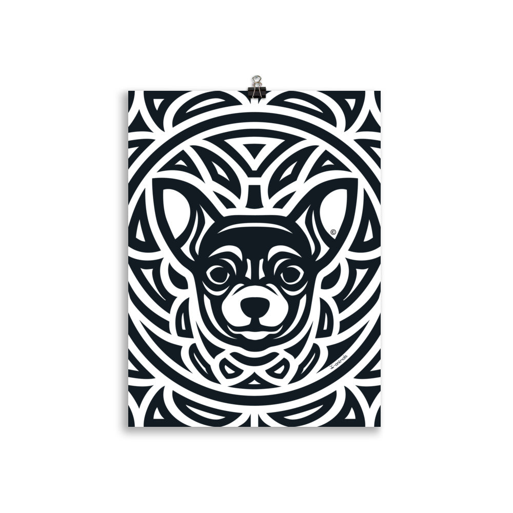 Pôster Chihuahua - Tribal - i-animals