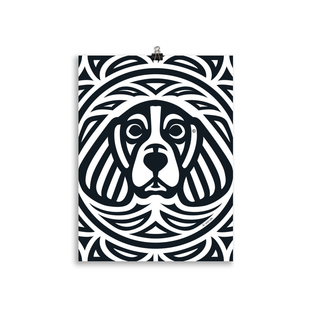 Pôster Beagle - Tribal - i-animals