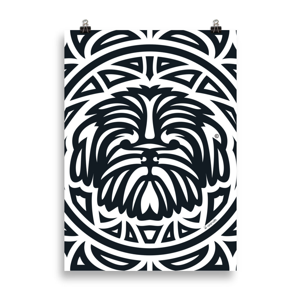 Pôster Shih Tzu - Tribal - i-animals