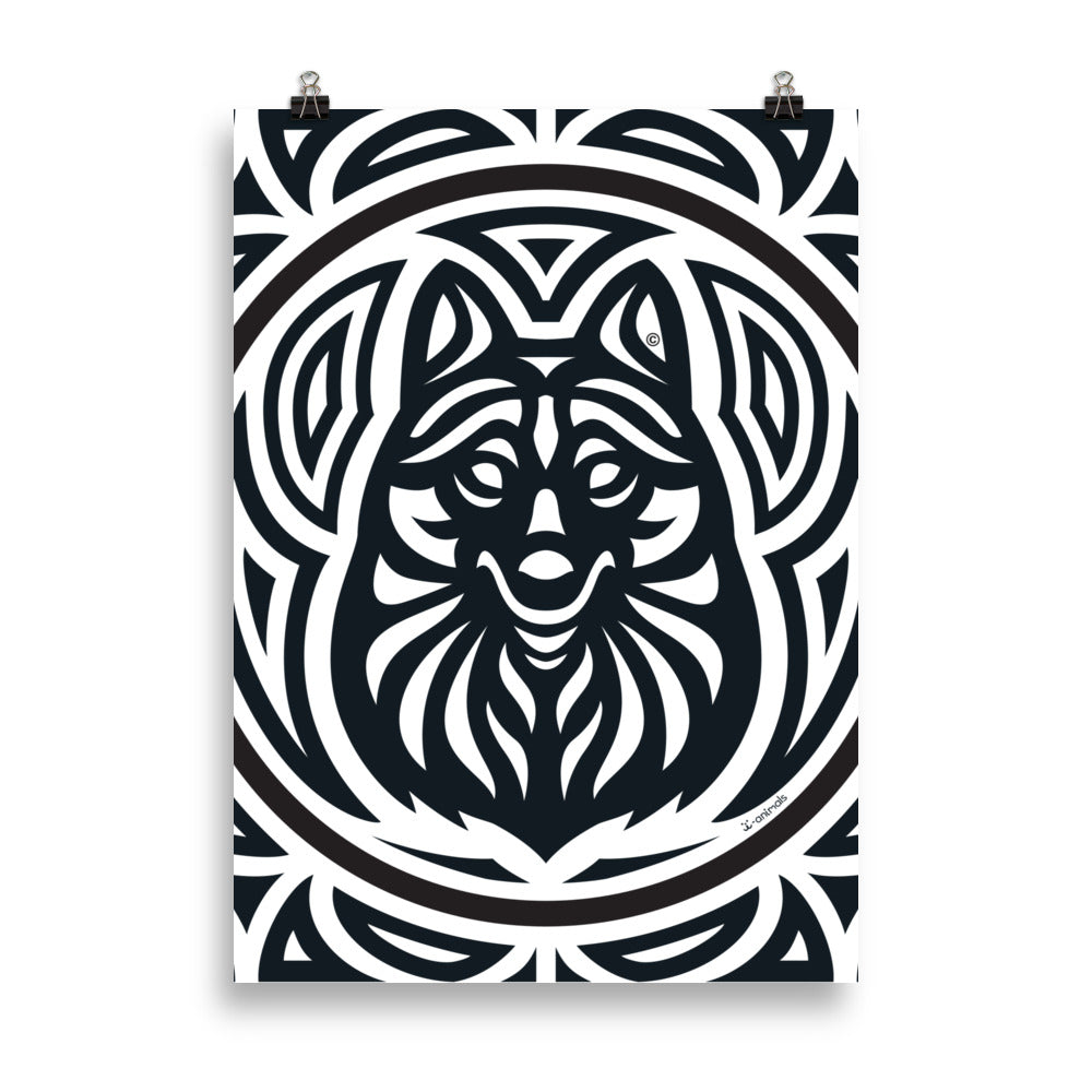 Pôster Schipperke - Tribal - i-animals