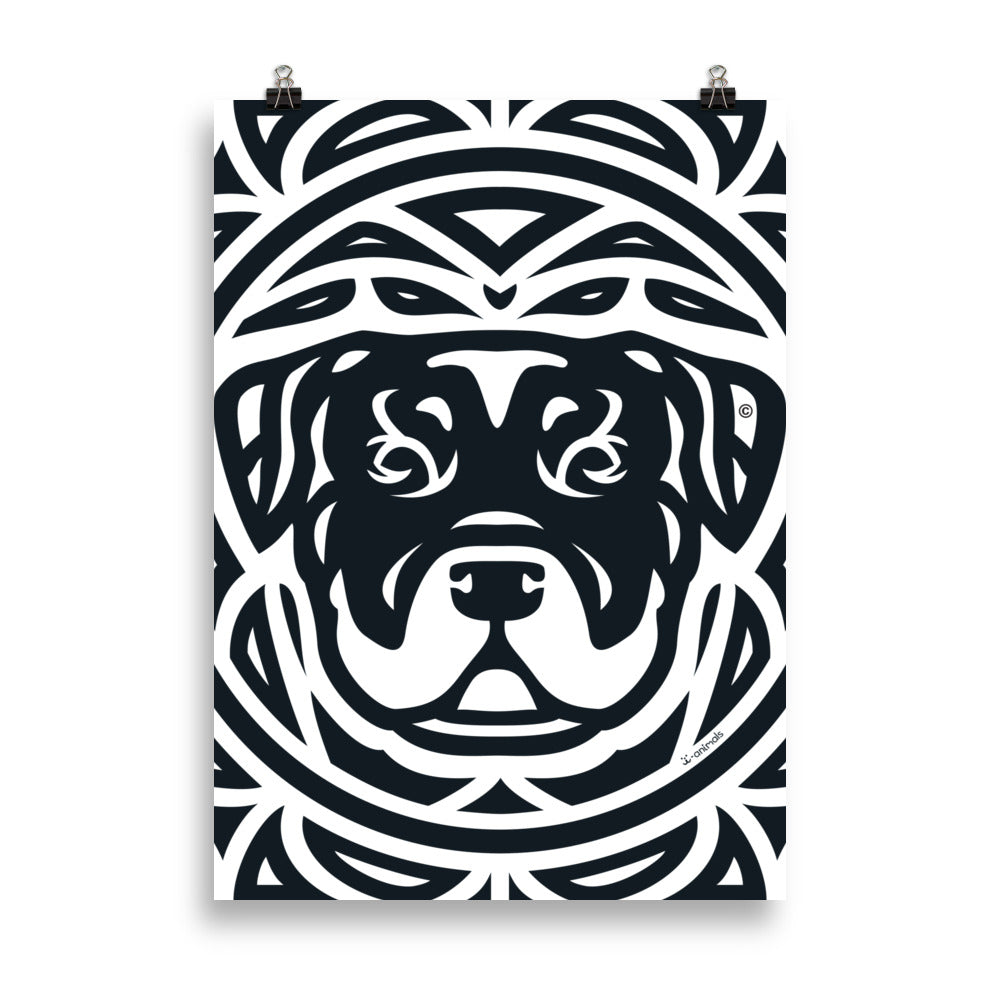Pôster Rottweiler - Tribal - i-animals
