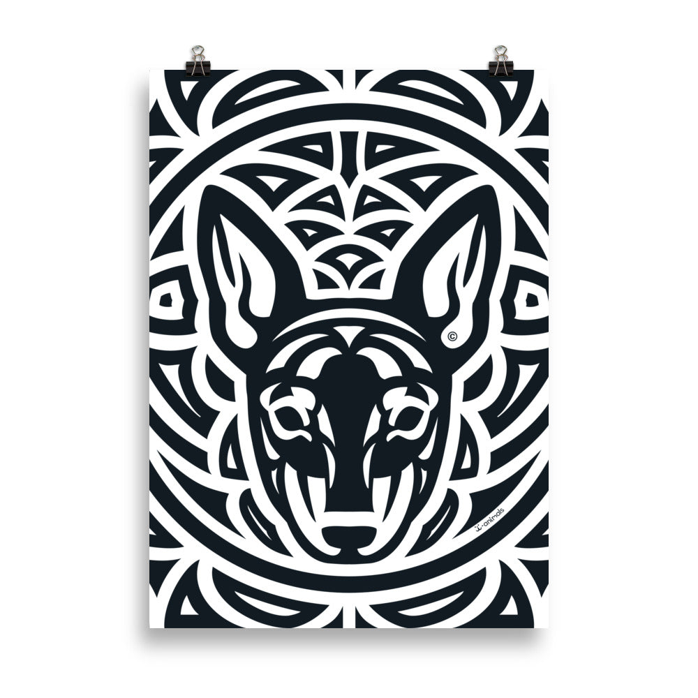 Pôster Pinscher - Tribal - i-animals