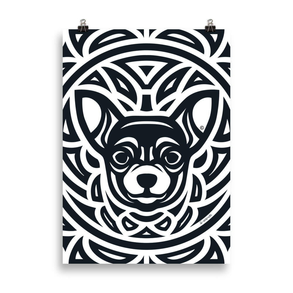 Pôster Chihuahua - Tribal - i-animals