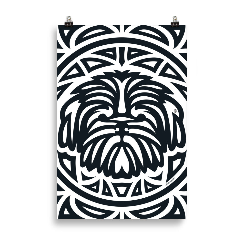 Pôster Shih Tzu - Tribal - i-animals