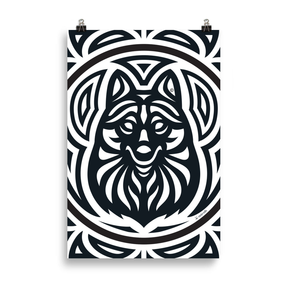 Pôster Schipperke - Tribal - i-animals