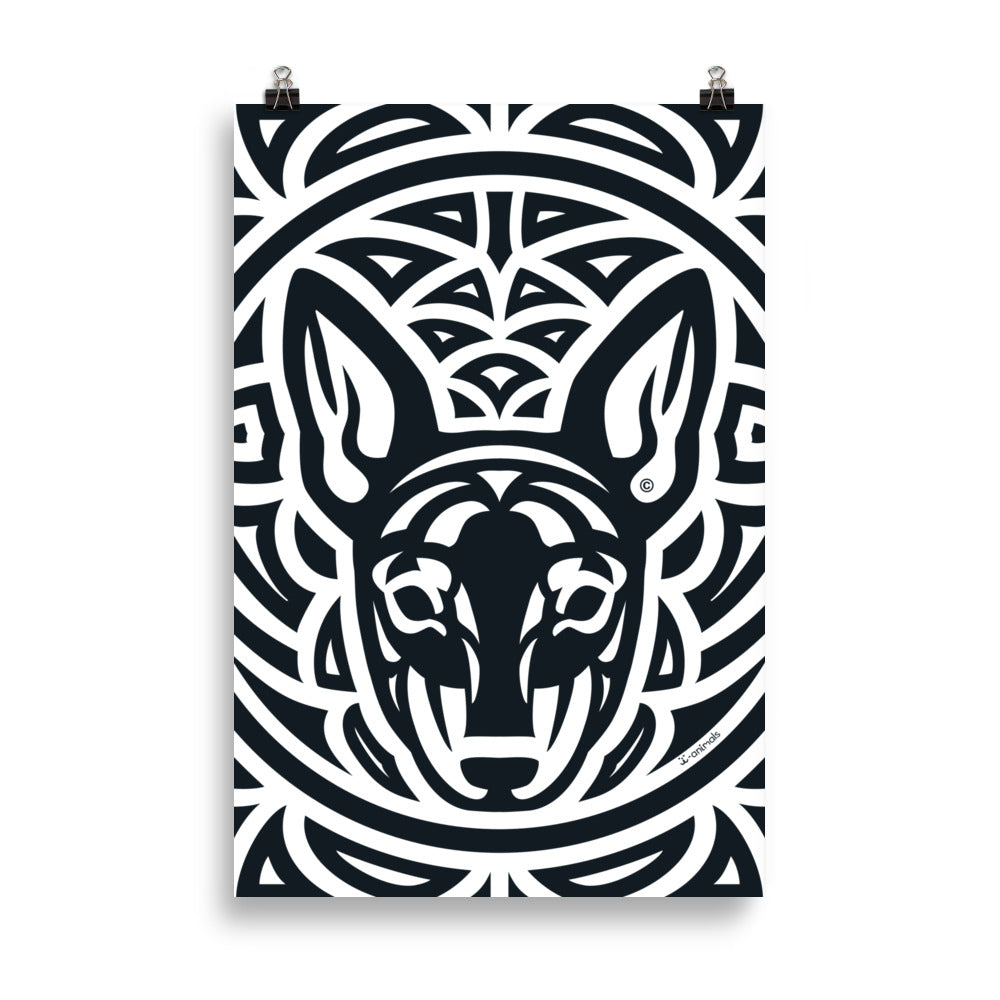 Pôster Pinscher - Tribal - i-animals