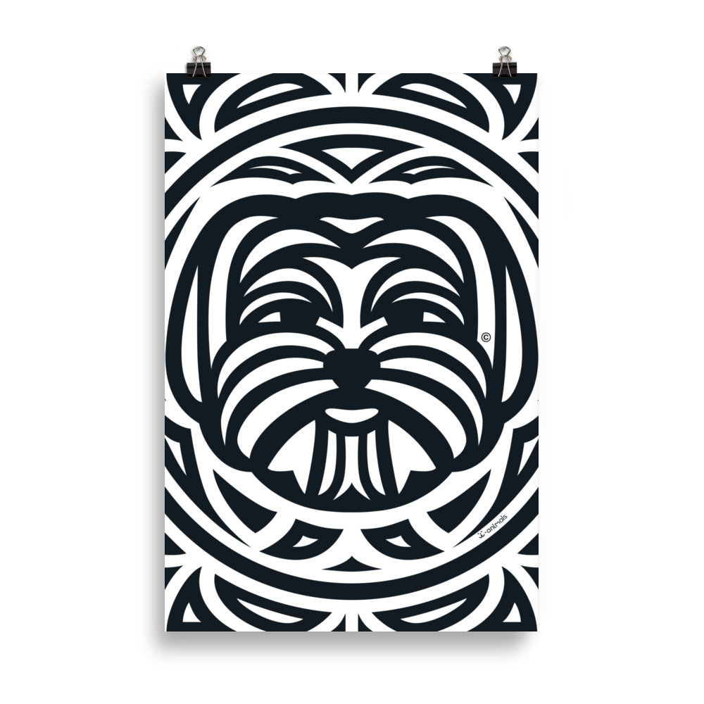 Pôster Maltês - Tribal - i-animals