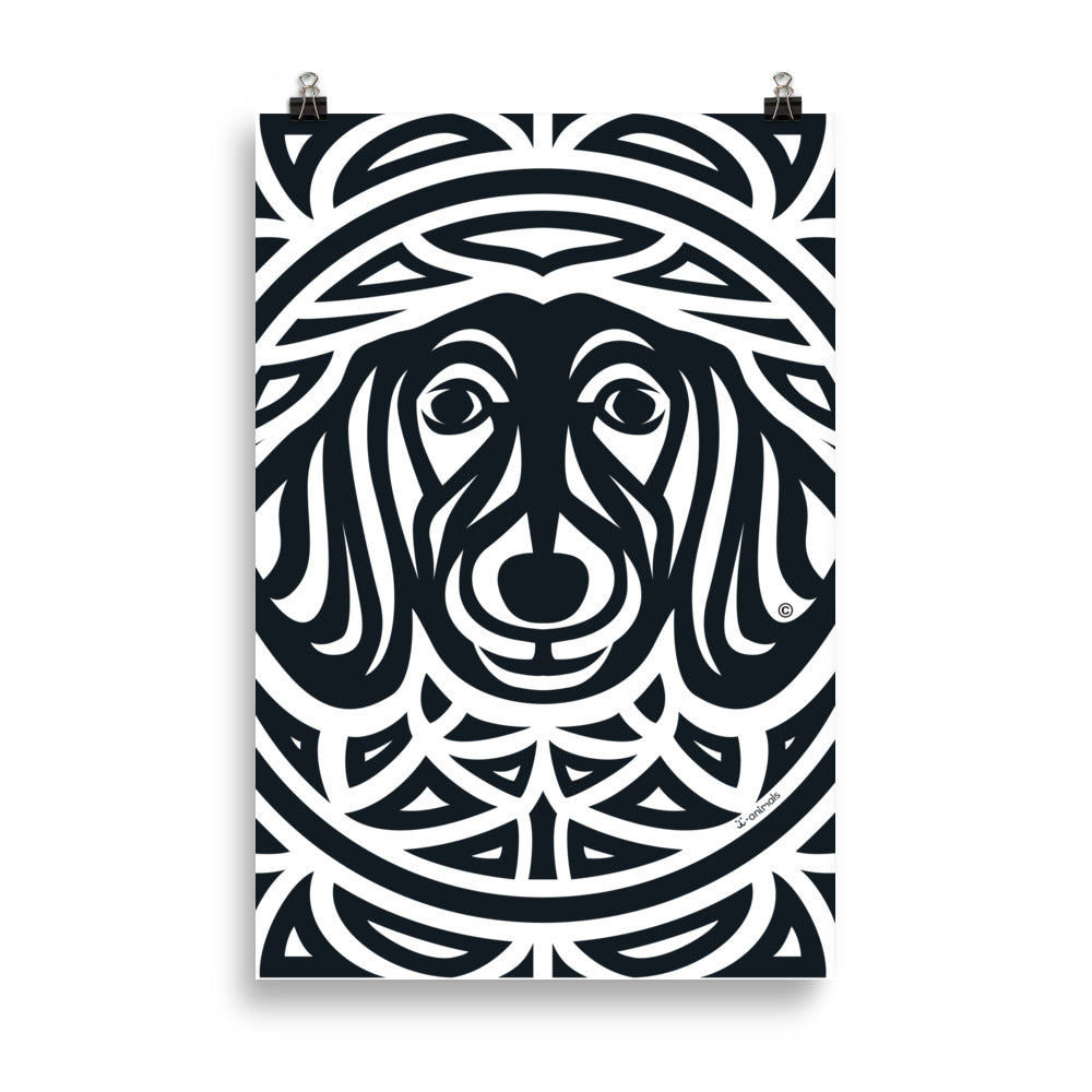 Pôster Dachshund - Tribal - i-animals