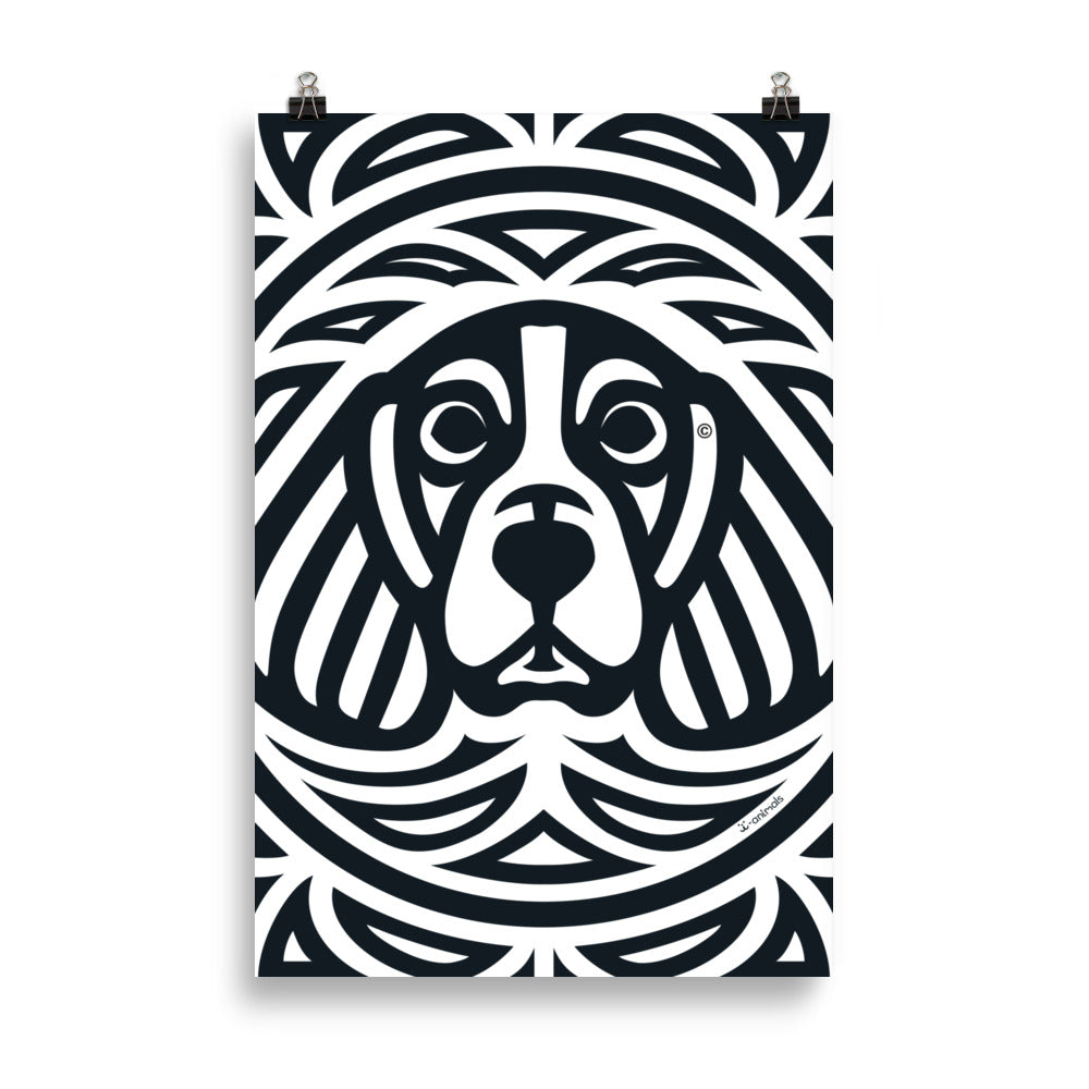 Pôster Beagle - Tribal - i-animals