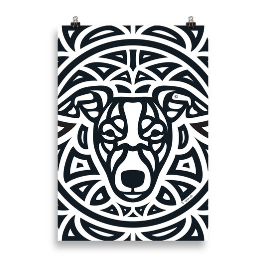 Pôster Whippet - Tribal - i-animals