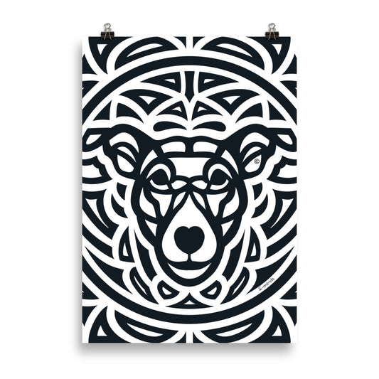 Pôster “cão Vira-lata” - Tribal - i-animals